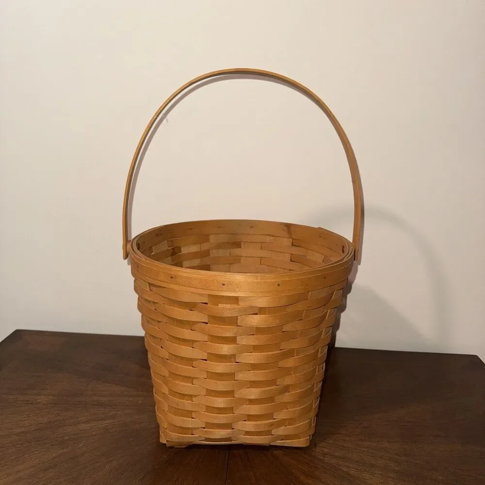 1997 Large Round Longaberger Fruit Basket W/O Liner Or Lid